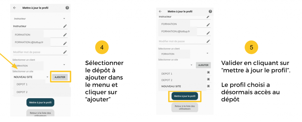 ajouter un dépot